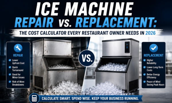 Ice Machine Repair vs Replacement: The Cost Calculator Every Restaurant Owner Needs in 2026
