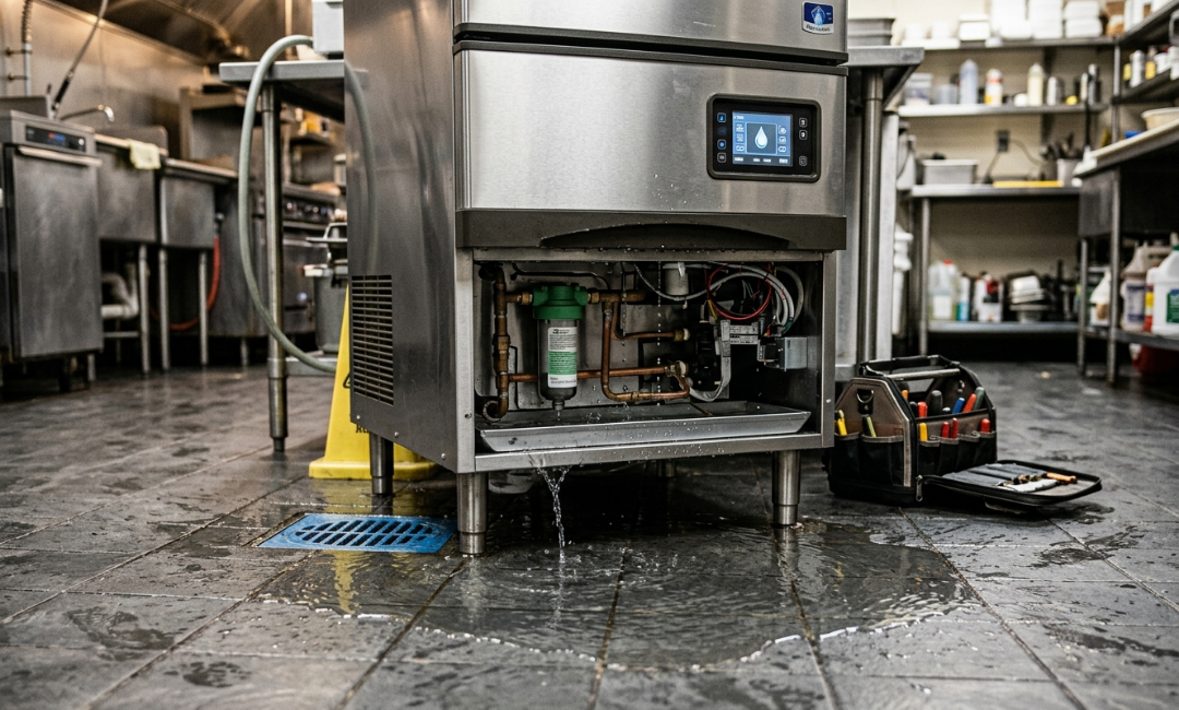 Ice maker leaking from the bottom